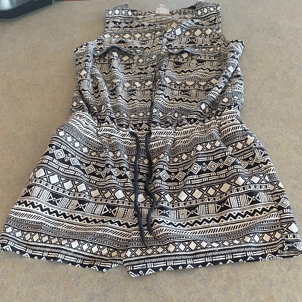 Merona Black and White Tribal Romper